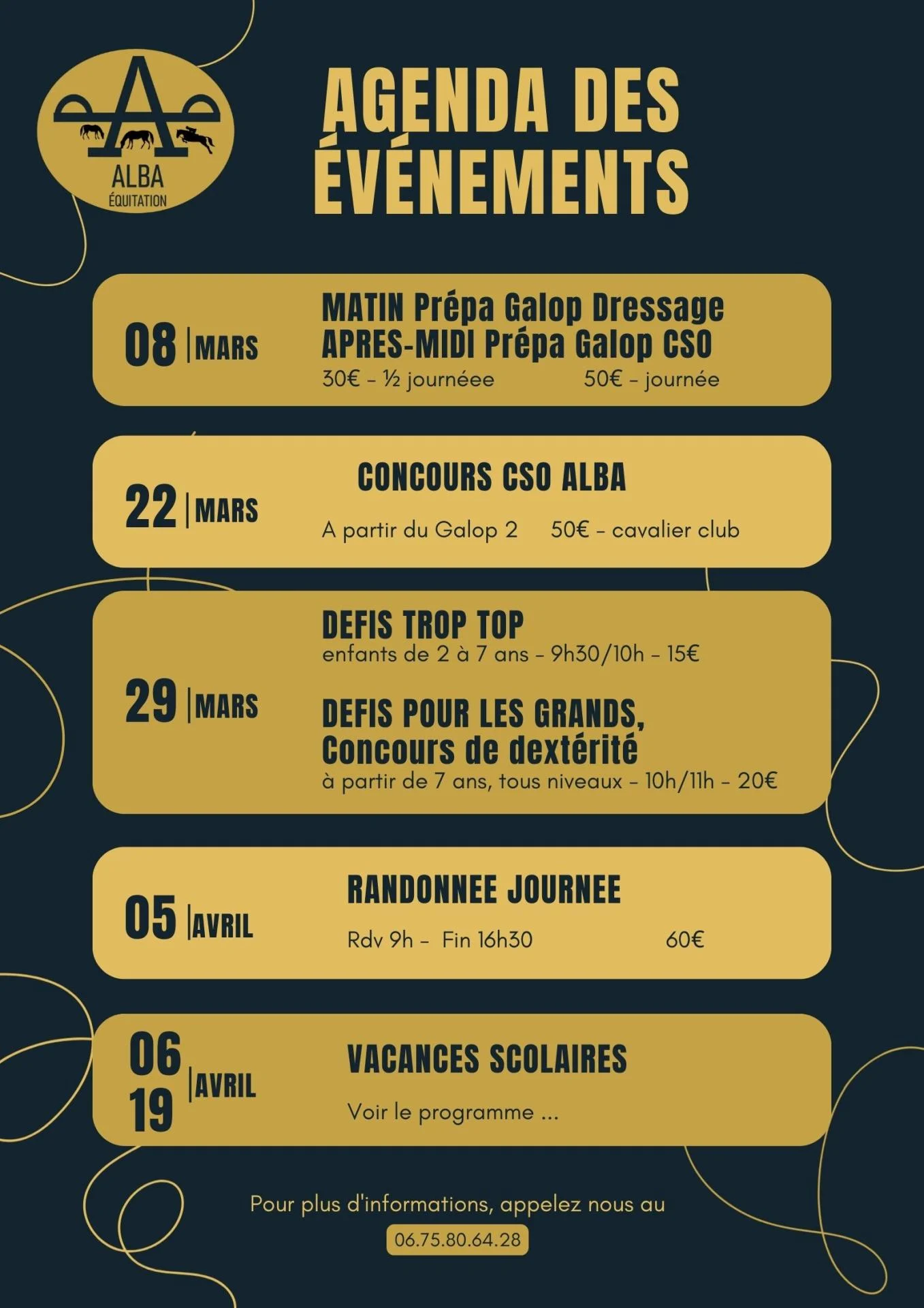 Agenda des evenements